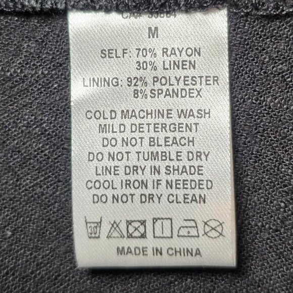 NWT Sage The Label Linen-Blend Cut-Out Midi Dress Black M - Picture 12 of 12